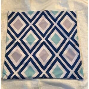 18x18 Blue Gray Geometric Throw Pillow Cover Zipper Modern Farmhouse Decor